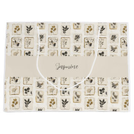 Personalisiertes botanisches Kräuter-Tissue-Papier Große Geschenktüte