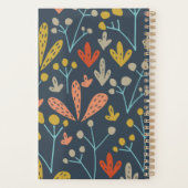 Personalisiertes botanisches Muster 2022 Planer (Rückseite)