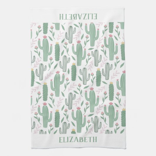 personalisiertes botanisches Muster Geschirrtuch (Vertikal)