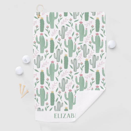 personalisiertes botanisches Muster Golfhandtuch (Insitu)