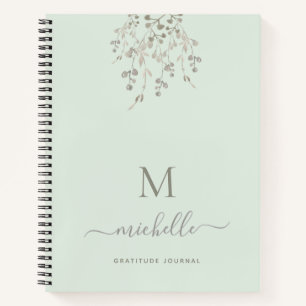 Personalisiertes Botanisches Salbei-Dankbarkeits-T Notizblock