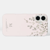 Personalisiertes botanisches Wasserfarben-Monogram Case-Mate iPhone Hülle (Rückseite (Horizontal))