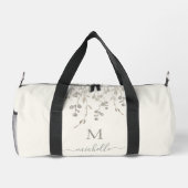 Personalisiertes botanisches Wasserfarben-Monogram Duffle Bag (Rückseite)