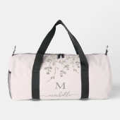 Personalisiertes botanisches Wasserfarben-Monogram Duffle Bag (Rückseite)