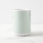 Personalisiertes botanisches Wasserfarben-Monogram Kaffeetasse (Mittel)