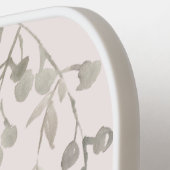 Personalisiertes botanisches Wasserfarben-Monogram Pickleball Schläger (Linke Seite)