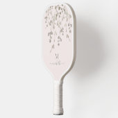 Personalisiertes botanisches Wasserfarben-Monogram Pickleball Schläger (Links)