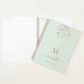 Personalisiertes botanisches Wasserfarben-Monogram Planer (Anzeige)