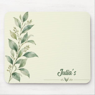 Personalisiertes botanisches Zen-Wasserfarben-Maus Mousepad