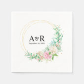 Personalisiertes botanisches Zirkelzitat Serviette (Vorderseite)