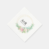 Personalisiertes botanisches Zirkelzitat Serviette (Ecke)