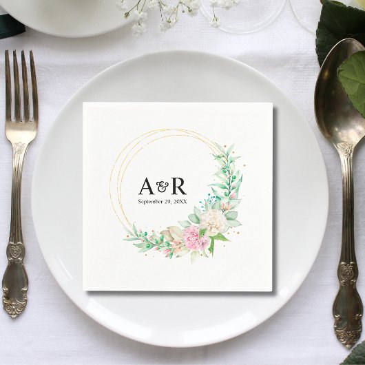 Personalisiertes botanisches Zirkelzitat Serviette