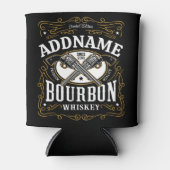 Personalisiertes Bourbon Vintag Guns Whiskey-Label Dosenkühler (Vorderseite)