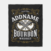 Personalisiertes Bourbon Vintag Guns Whiskey-Label Fleecedecke (Vorderseite)