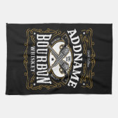 Personalisiertes Bourbon Vintag Guns Whiskey-Label Geschirrtuch (Horizontal)