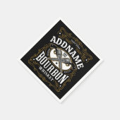 Personalisiertes Bourbon Vintag Guns Whiskey-Label Serviette (Ecke)