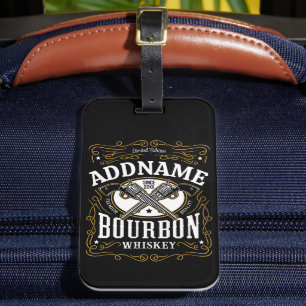 Personalisiertes Bourbon-Vintage-Gewehr-Whiskey-Et Gepäckanhänger