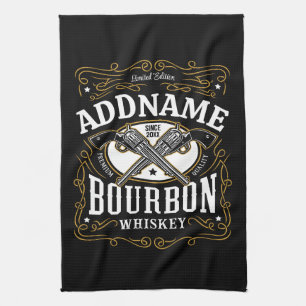 Personalisiertes Bourbon Vintage Waffen Whiskey Et Geschirrtuch
