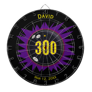 Personalisiertes Bowling 300 Perfect Game Dartboar Dartscheibe