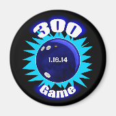 Personalisiertes Bowling 300-Spiel mit Datum, Magnet (Vorne)
