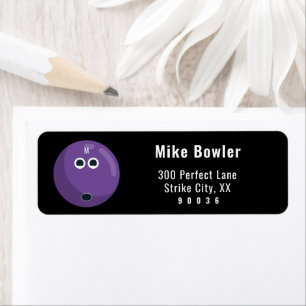 Personalisiertes Bowling-Ball-Adressetikett