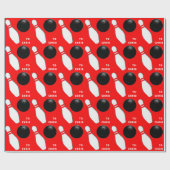 Personalisiertes Bowling-Geschenk Geschenkpapier (Flach)