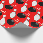 Personalisiertes Bowling-Geschenk Geschenkpapier (Ecke)