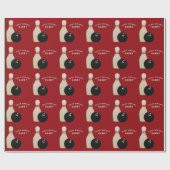 Personalisiertes Bowling-Geschenkverpackungspapier Geschenkpapier (Flach)