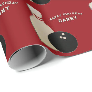 Personalisiertes Bowling-Geschenkverpackungspapier Geschenkpapier