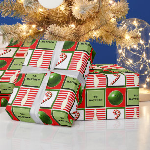 Personalisiertes Bowling-Weihnachten Geschenkpapier
