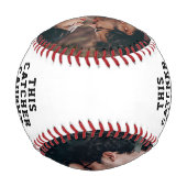 Personalisiertes Boyfriend-Foto Baseball (Rückseite)