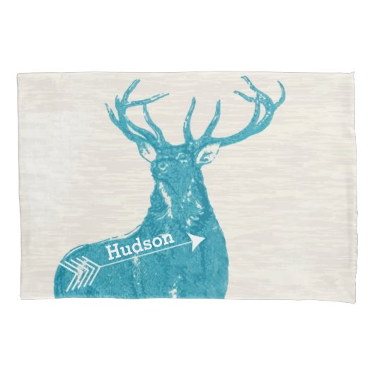 Personalisiertes Boy's Room Deer Arrow Muster Kissenbezug (Vorderseite)