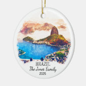 Personalisiertes brasilianisches Ornament, Geschen Keramik Ornament (Links)
