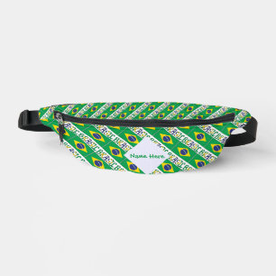 Personalisiertes Brasilien-Flagge-Erbe Bauchtasche