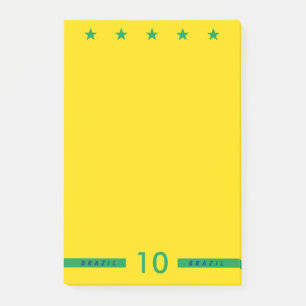 Personalisiertes Brasilien Flaggenfarben Weltmeist Post-it Klebezettel