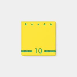 Personalisiertes Brasilien Flaggenfarben Weltmeist Post-it Klebezettel