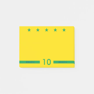 Personalisiertes Brasilien Flaggenfarben Weltmeist Post-it Klebezettel