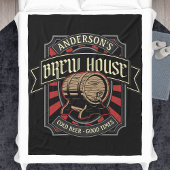 Personalisiertes Brauhaus Label Bier Brauen Bar Pu Fleecedecke