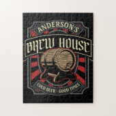 Personalisiertes Brauhaus Label Bier Brauen Bar Pu Puzzle (Vertikal)