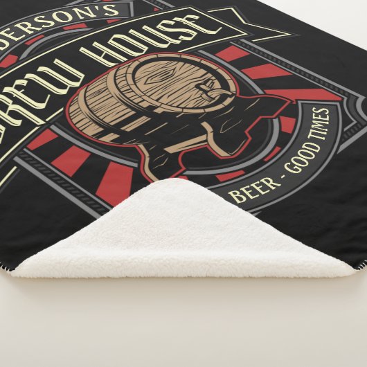 Personalisiertes Brauhaus Label Bier Brauen Bar Pu Sherpadecke (3/4)