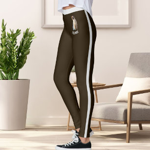 Personalisiertes braunes Namensschild Süße Siam-Ka Leggings