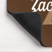 Personalisiertes braunes Tan Retro-Monogramm Mousepad (Ecke)