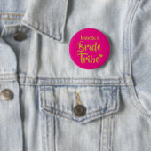 Personalisiertes Braut Tribe Gold Herz Button (Beispiel)