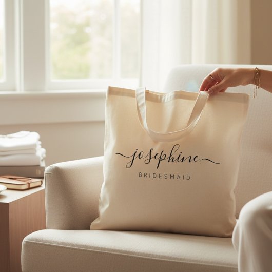 Personalisiertes Brautjungfer-Angebot Namenshochze Tragetasche