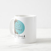 personalisiertes Brautjungfer-Monogramm Brautparty Kaffeetasse (Vorderseite Links)