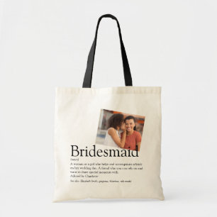 Personalisiertes Brautjungfern-Foto-Geschenk Tragetasche