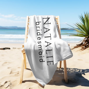 Personalisiertes Brautjungfern-Geschenk Hochzeit B Strandtuch