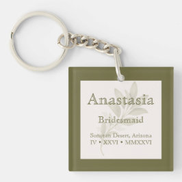 Personalisiertes Brautjungfern  Schlüsselanhänger