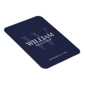 Personalisiertes Brautjunggesellen-Monogramm & Nam Magnet (Rechte Seite)