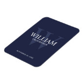 Personalisiertes Brautjunggesellen-Monogramm & Nam Magnet (Linke Seite)